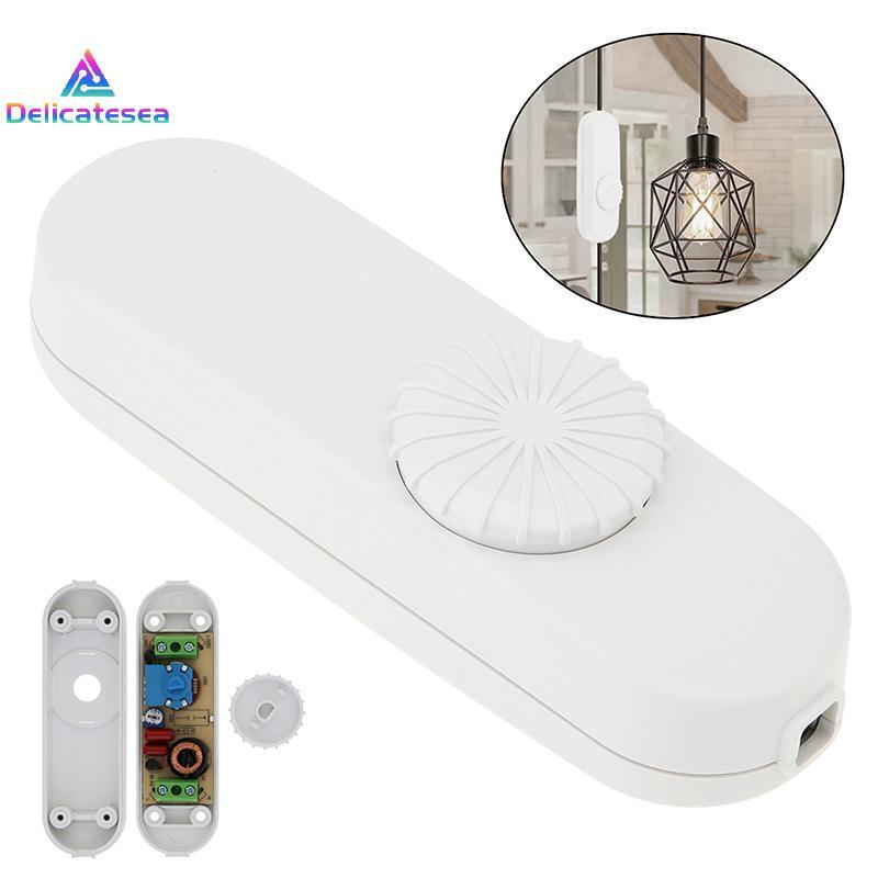 [Delicatesea] EU LED Dimmer Switch 120V/220V Full Range Rotary Dimmer Switch สวิตช์โคมไฟอินไลน์สําหร