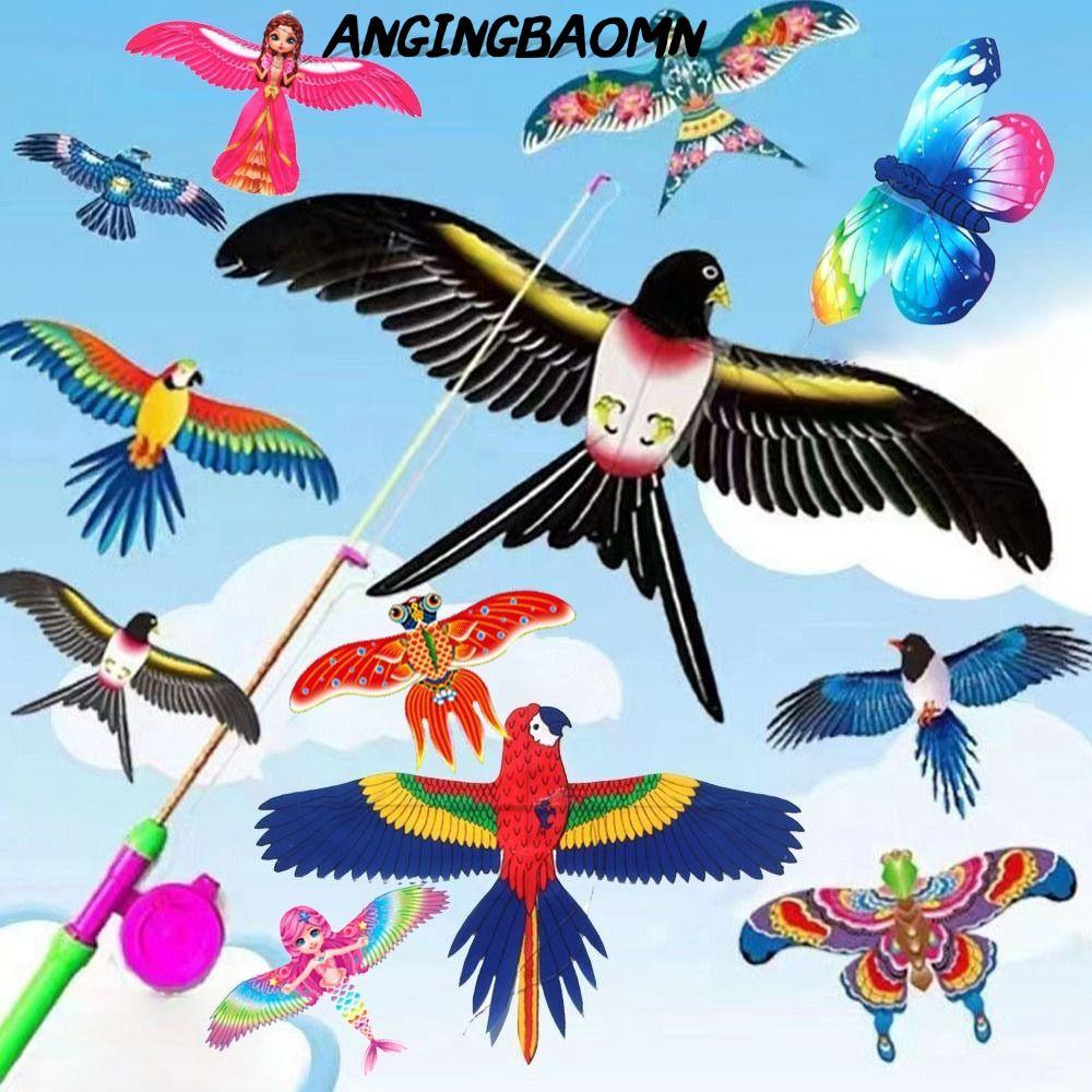 ANGINGBAOMN พลาสติก Eagle Kite, 20/35 ซม.เด็กของขวัญขนาดใหญ่ Eagle Kites, คุณภาพสูงการ์ตูน DIY ของเล่น Flying Bird Kites สวนกีฬากลางแจ้ง