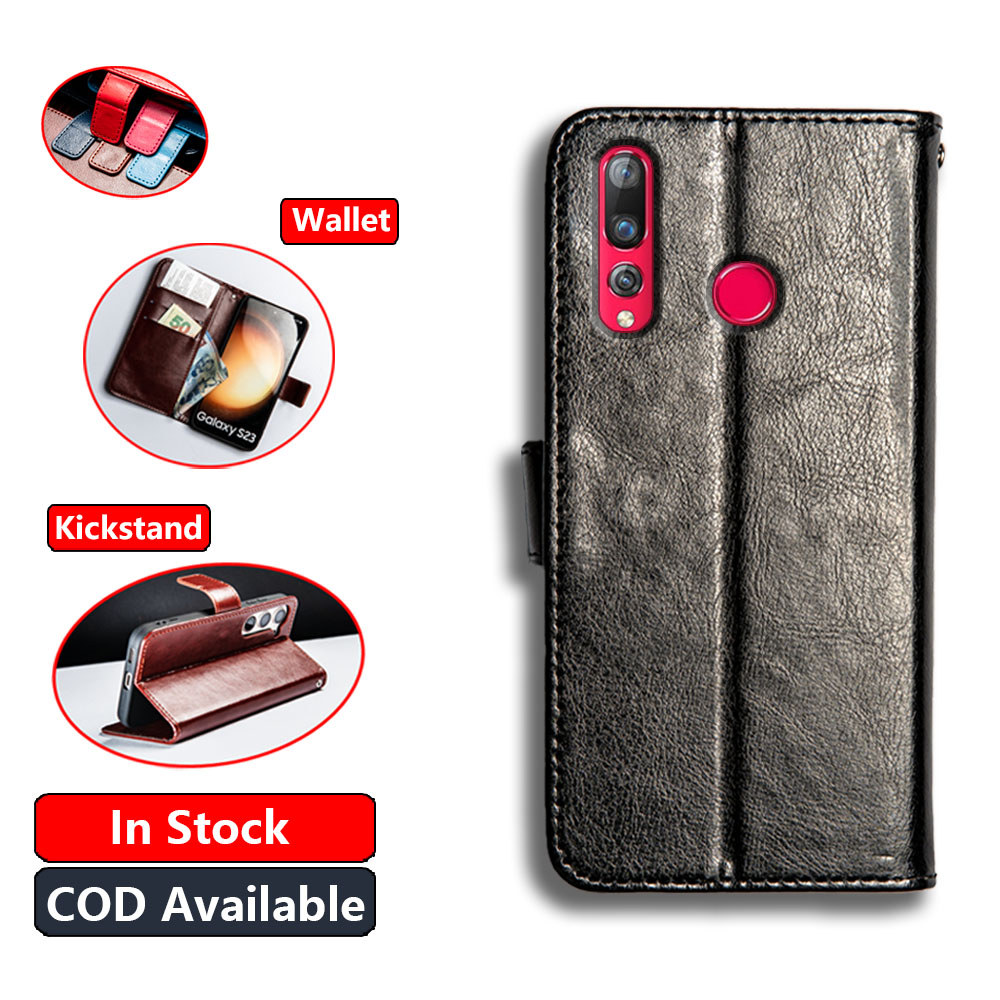 หนังคลาสสิกสําหรับ Huawei Nova 4 VCE-L22 กระเป๋าสตางค์ Vintage Folio ฝาครอบฝาครอบแม่เหล็กปิด Kickstand ช่องใส่การ์ด