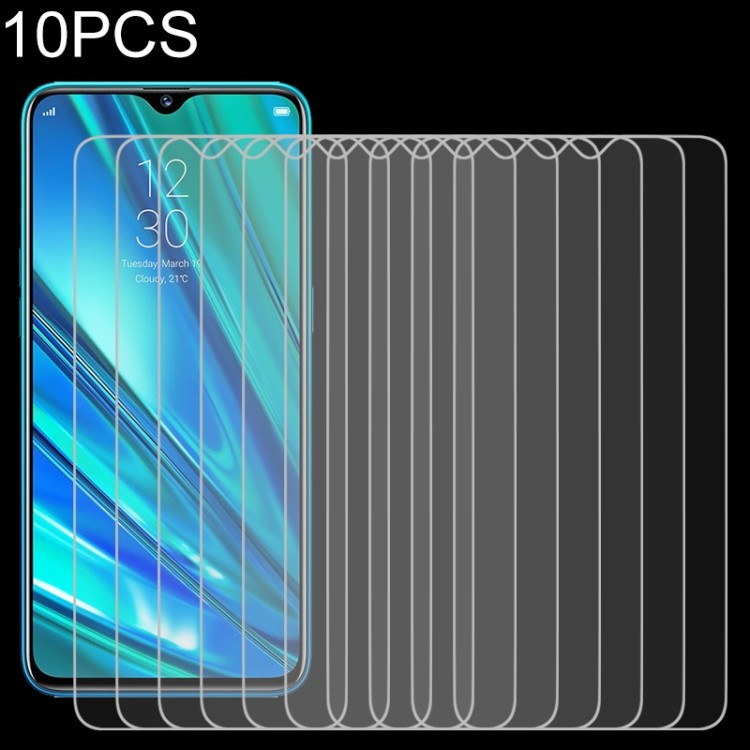 พร้อมส่ง 10 ชิ้นสําหรับฟิล์มกระจกนิรภัยหน้าจอ OPPO Realme 5 Pro 9H 2.5D