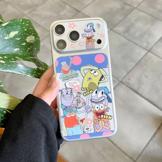SpongeBob SquarePants นุ่มโปร่งใสฟิล์ม Frosted เหมาะสําหรับ iPhone 17Pro Max เลนส์สติกเกอร์ iphone17Pro โทรศัพท์มือถือกลับสติกเกอร์ฟิล์มนุ่มเหมาะสําหรับ 17Pro โปร่งใส Frosted การ์ตูนฟิล์มป้องกัน
