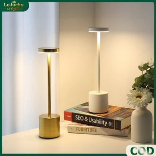 โคมไฟตั้งโต๊ะ LED ชาร์จ USB แบบพกพา 3สี ปรับความสว่าง ห้องบาร์ คาเฟ่ โรงแรม พร้อมส่งจากไทย