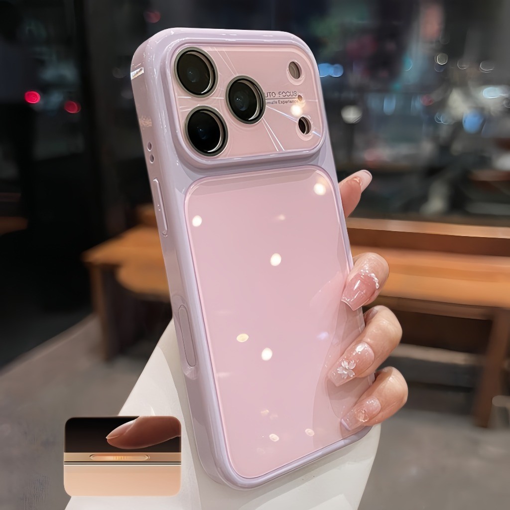ออโรร่า เคสป้องกันกล้องหน้าต่างขนาดใหญ่สําหรับ ไอโฟน 17 16 15 14 13 มือโปร สูงสุด ฝาครอบกันกระแทกอะคริลิค