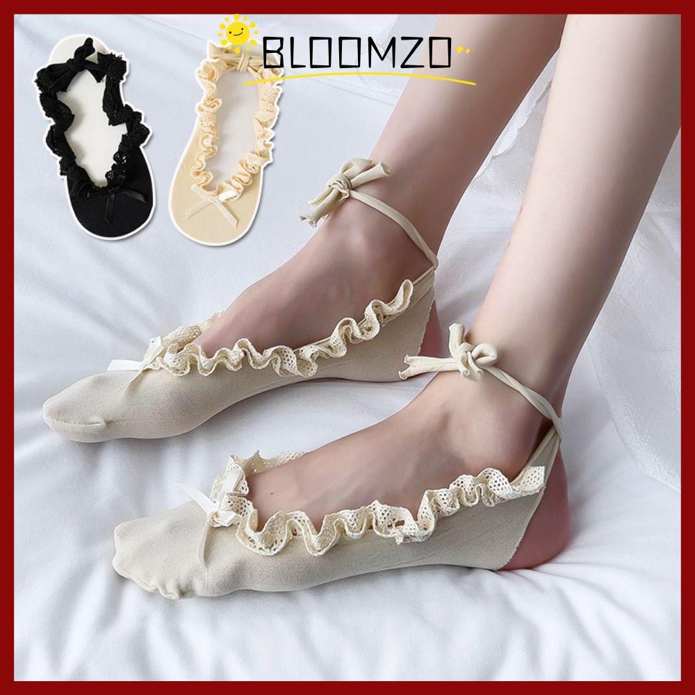 CODBLOOMZO Bowknot Socks, Y2K Spring Summer Short Socks, Sweet Solid Color Daily Wear Cotton Socks