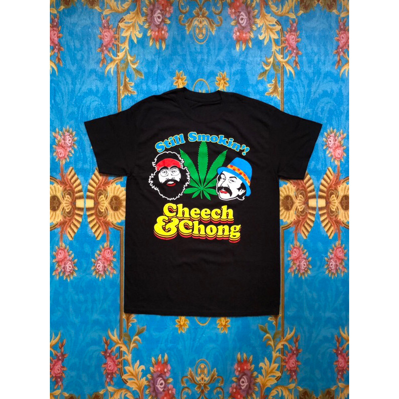 เสื้อยืดผ้าฝ้าย100% ลาย Cheech & Chong การ์ตูนสไตล์เรโทร สำหรับทุกเพศ สบายระบายอากาศ เหมาะแต่งตัวประจำวัน S-5XL