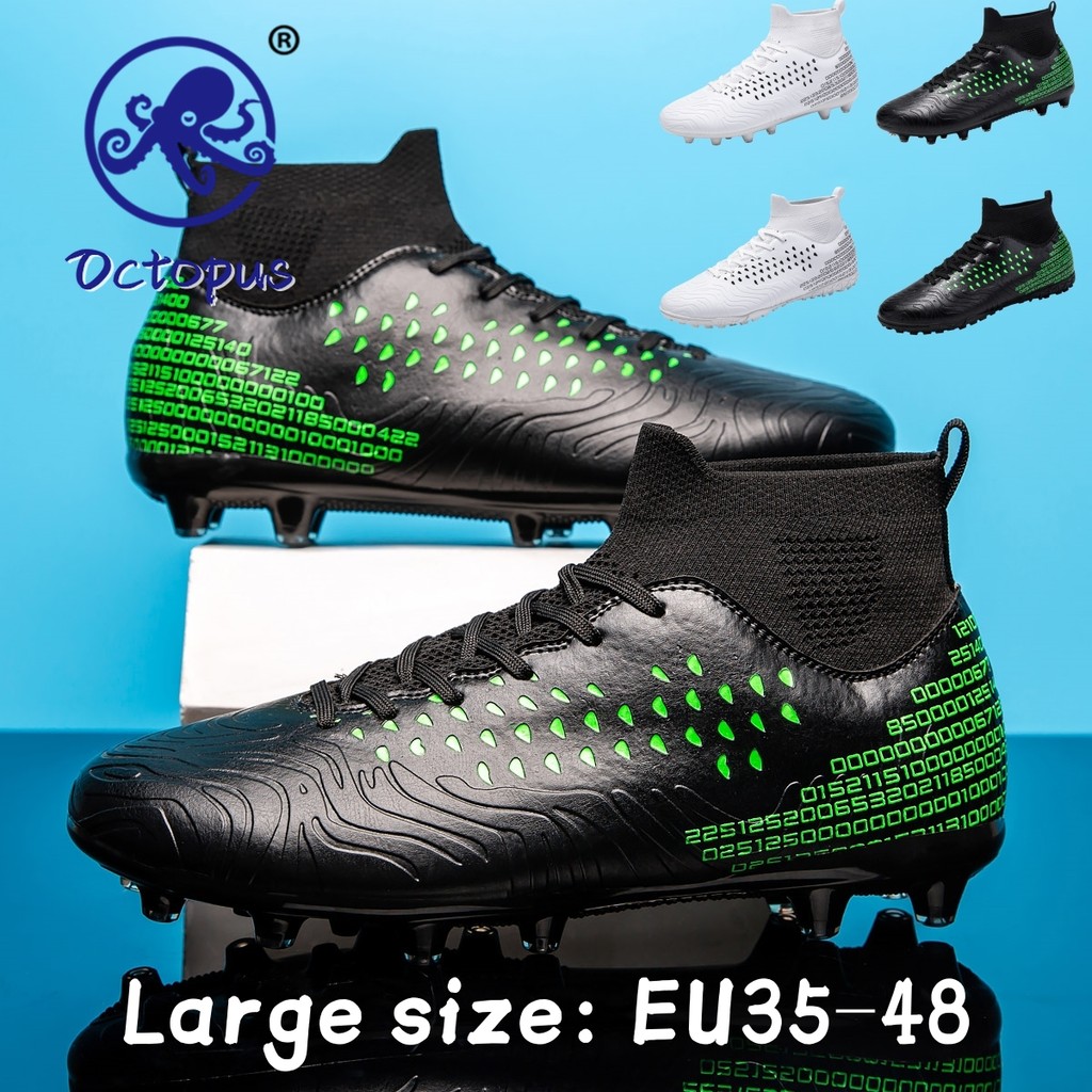 Octopus Cristiano Ronaldo High-top Football Shoes Size: EU35-48 47 46 Male Children Adult AG Spike P