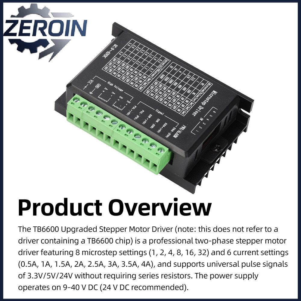 TB6600 Stepper Driver 32 Microstep 9-42V 4.0A โมดูลไดร์เวอร์สําหรับ 42 & 57 Stepper Motor