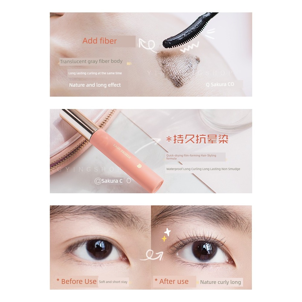 มาสคาร่า มาสคาร่าใส UKISS Eyelash Primer จัดแต่งทรงผมกาวมาสคาร่าหญิงกันน้ํา Curling Non-Smudge Eyela