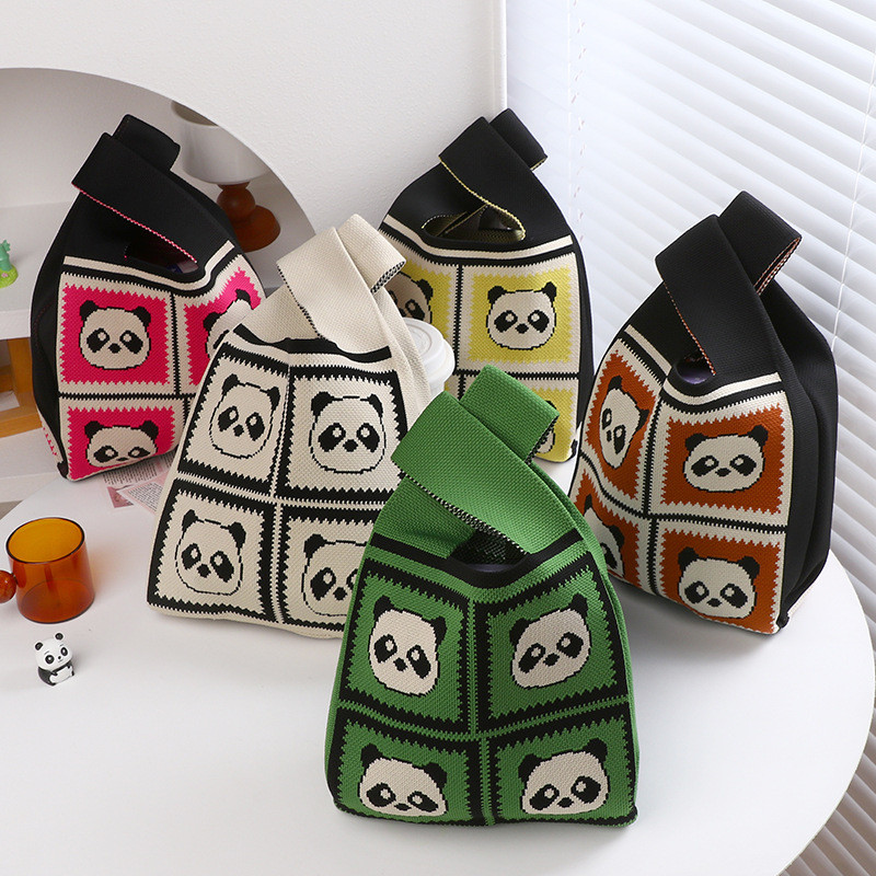 Four Palace Panda กระเป๋าถัก ของที่ระลึกจากจังเจียง