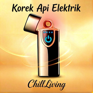 Layar Sensitif Sidik Jari Korek Api Listrik Mini dengan Pengisian Daya USB ChillLiving