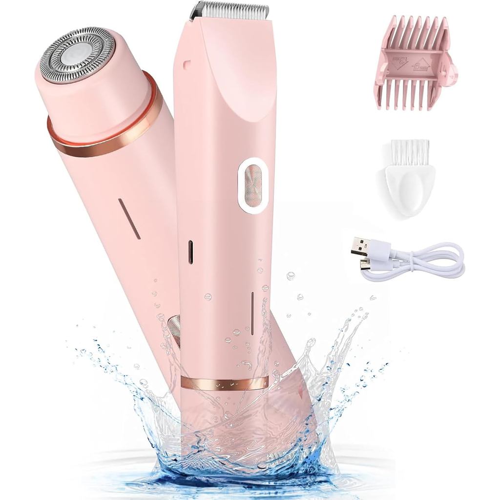 ElectricShaverforWomen,2-in-1ElectricRazorforWomensLegsUnderarmFacePubicHairs,RechargeableRazorBodyH
