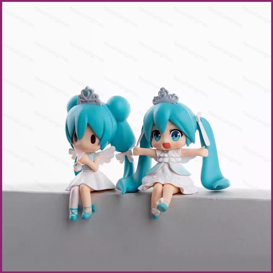YT4 รุ่น Q Hatsune Miku Angel Action Figure ตุ๊กตาของเล่นสําหรับของขวัญเด็กสําหรับสาวรถเครื่องประดับ