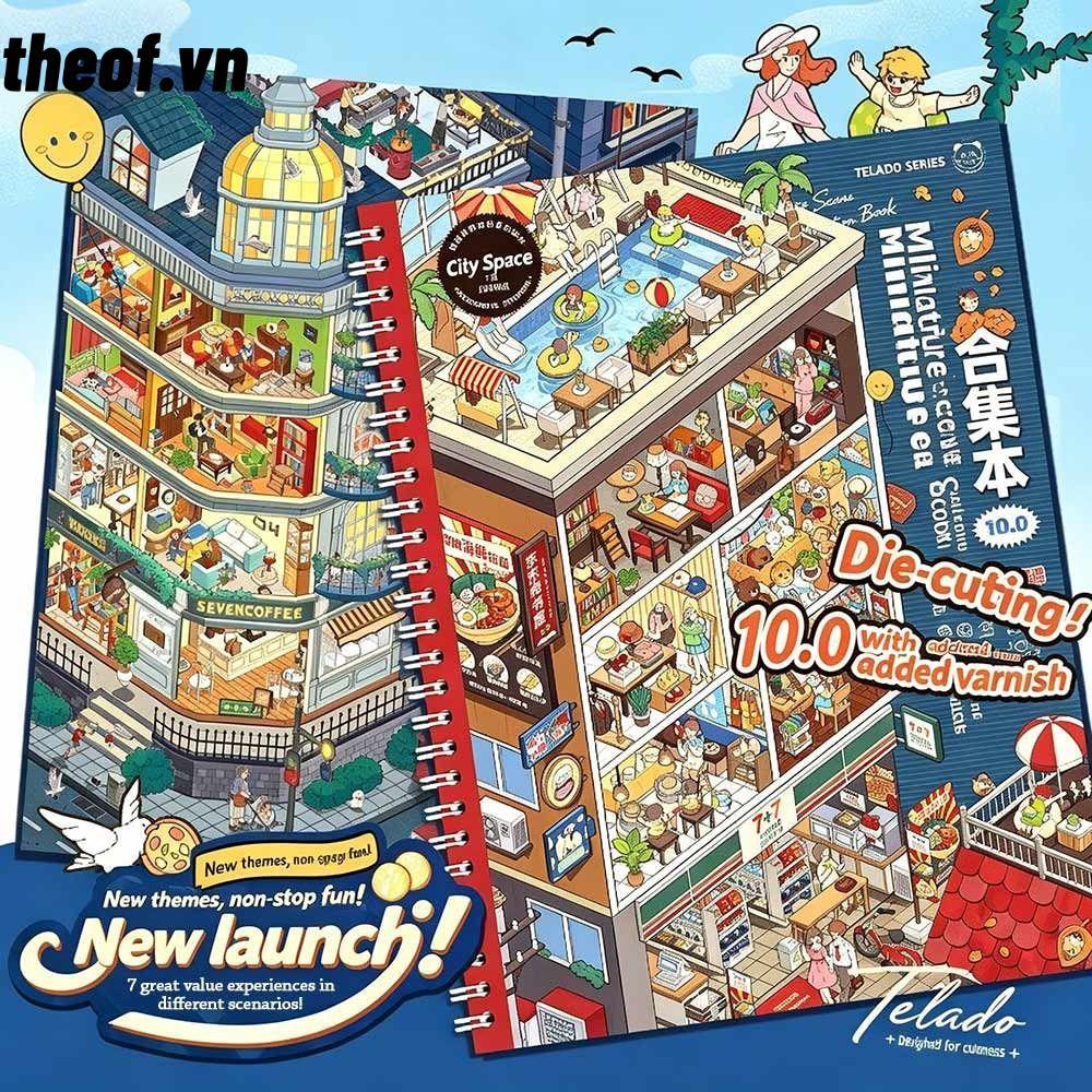 THEOF Shop Scene Sticker, Kawaii Design DIY Design Scenery สติ๊กเกอร์, Creative Special Economic Zon