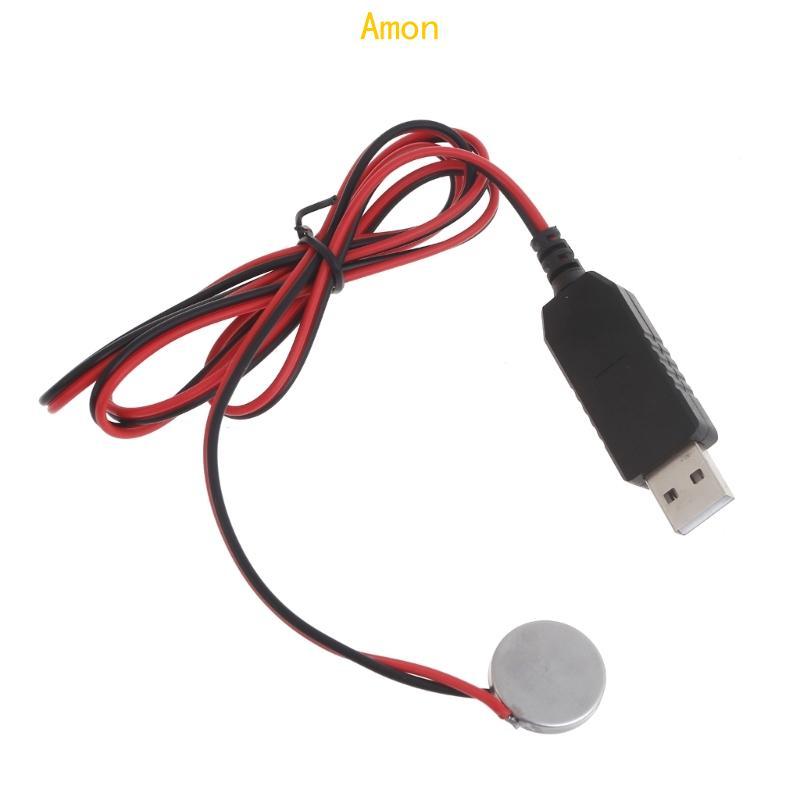 Amon USB เป็น 3V CR2032 สายไฟปลอม Repalce CR2032 เหรียญปุ่ม 3V