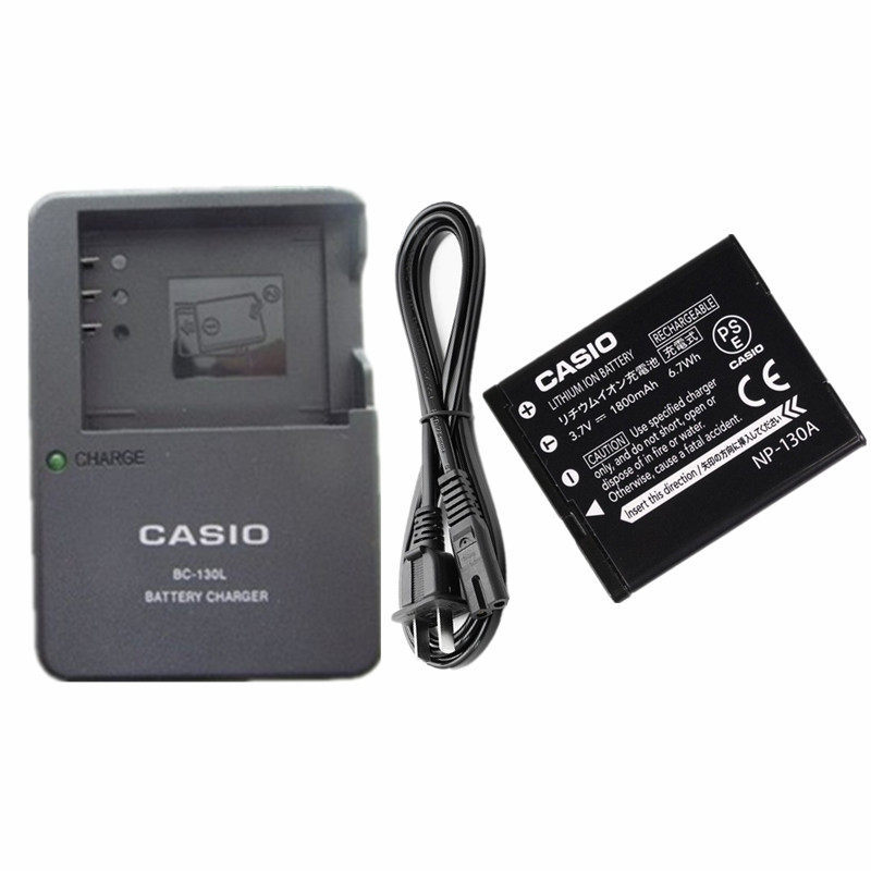เครื่องชาร์จ + แบตเตอรี่ NP-130A เหมาะสําหรับกล้อง Casio ZR3500 ZR3600 ZR3700 ZR5500