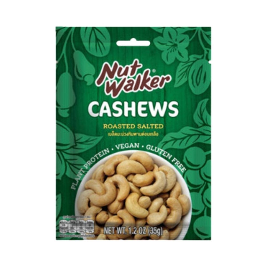 นัทวอล์คเกอร์ เม็ดมะม่วงเกลือ(Nut Walker Roasted Salted Cashew Nuts 35g.)