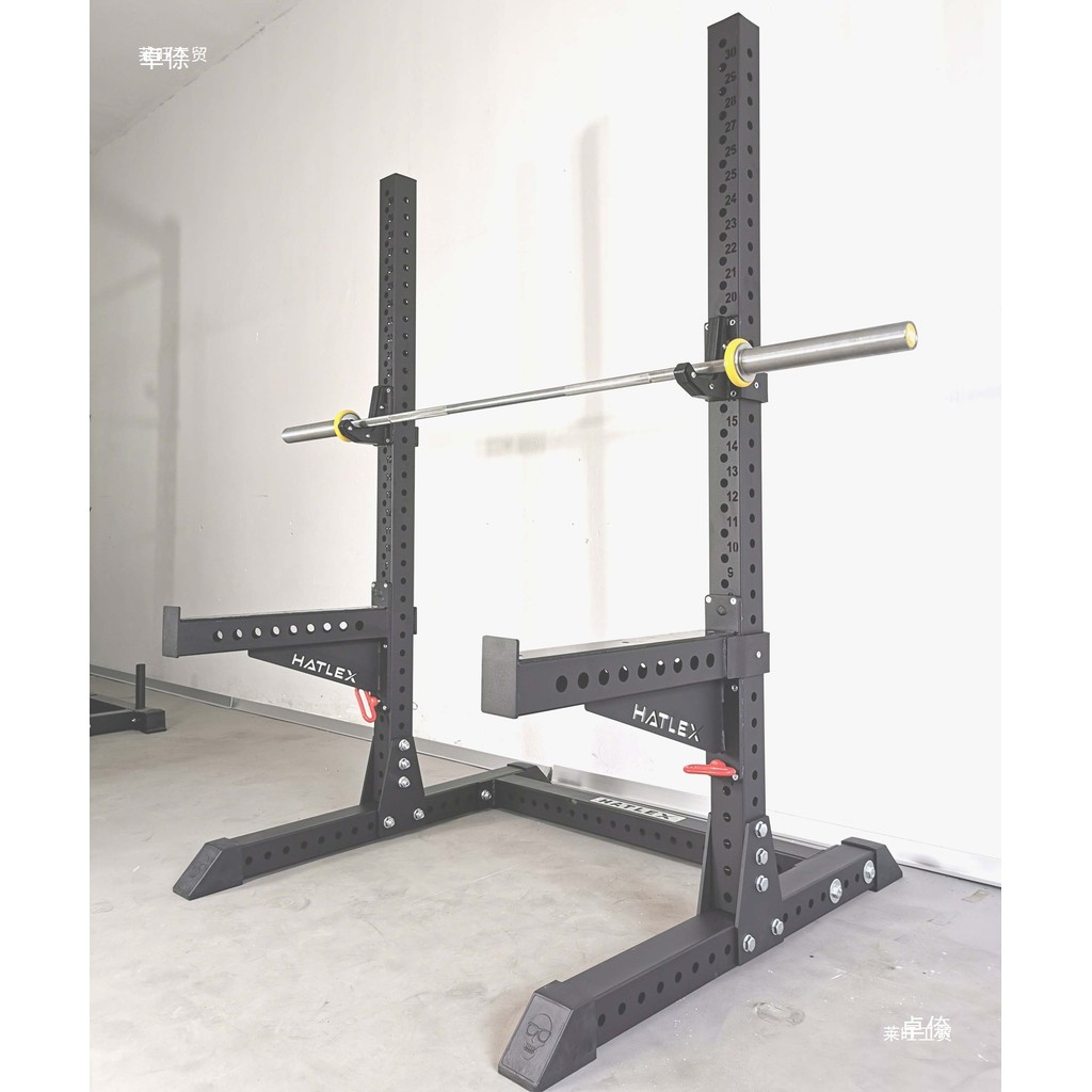 Heavy Squat Rack Bench Press Rack (80 Square Tube Wall หนา M) คอลัมน์คู่ Squat Rack Low Rack Single 