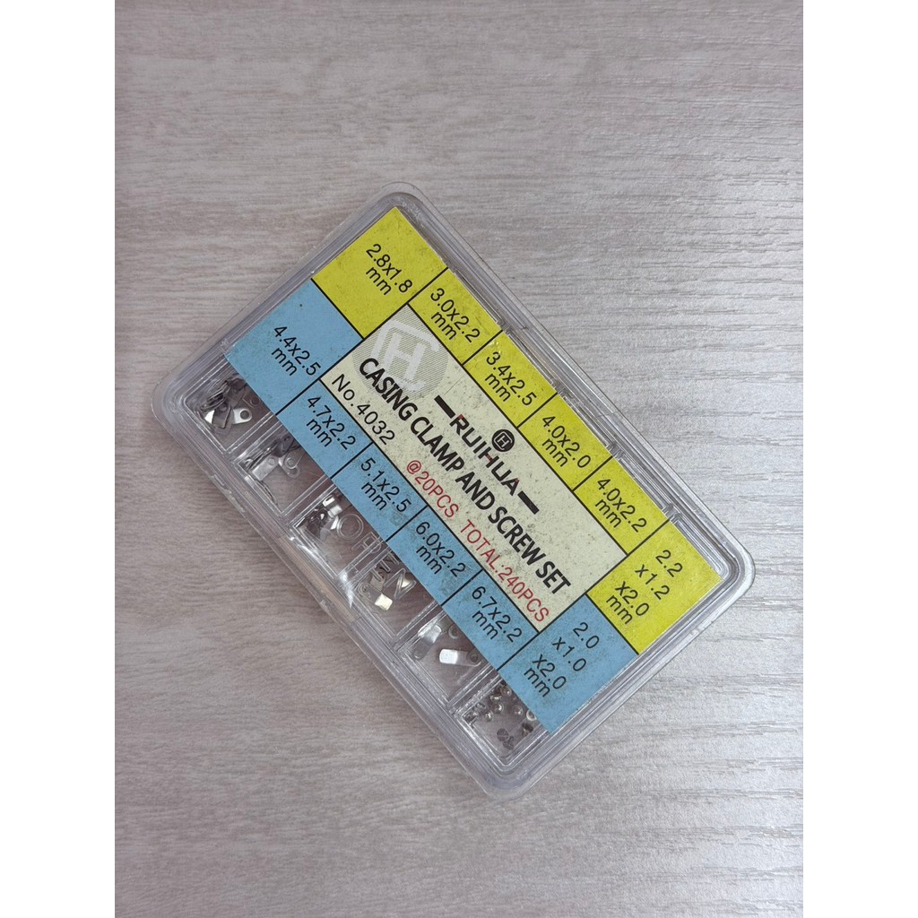 4032 Casing clamp and Screw set 240 ชิ้น ชุดแคลมป์และสกรูสำหรับยึดนาฬิกา Clamp Fixing ใช้งานได้ดี