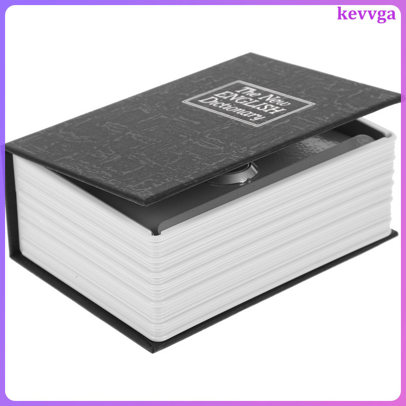 Black Book Shaped Piggy Bank ABS Steel Saving Box Safe for Kids Girls kevvga