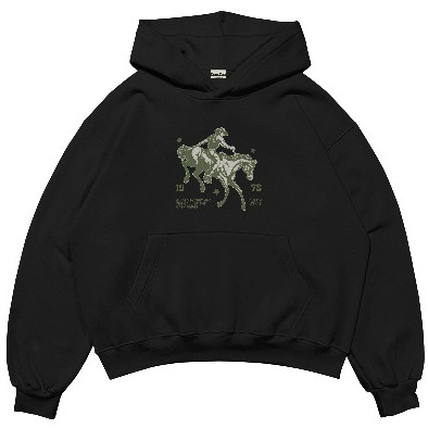 PERRYFOYE - คาวบอยขนาดใหญ่ Boxy Hoodie / Boxy Hoodie / Oversize Boxy Hoodie