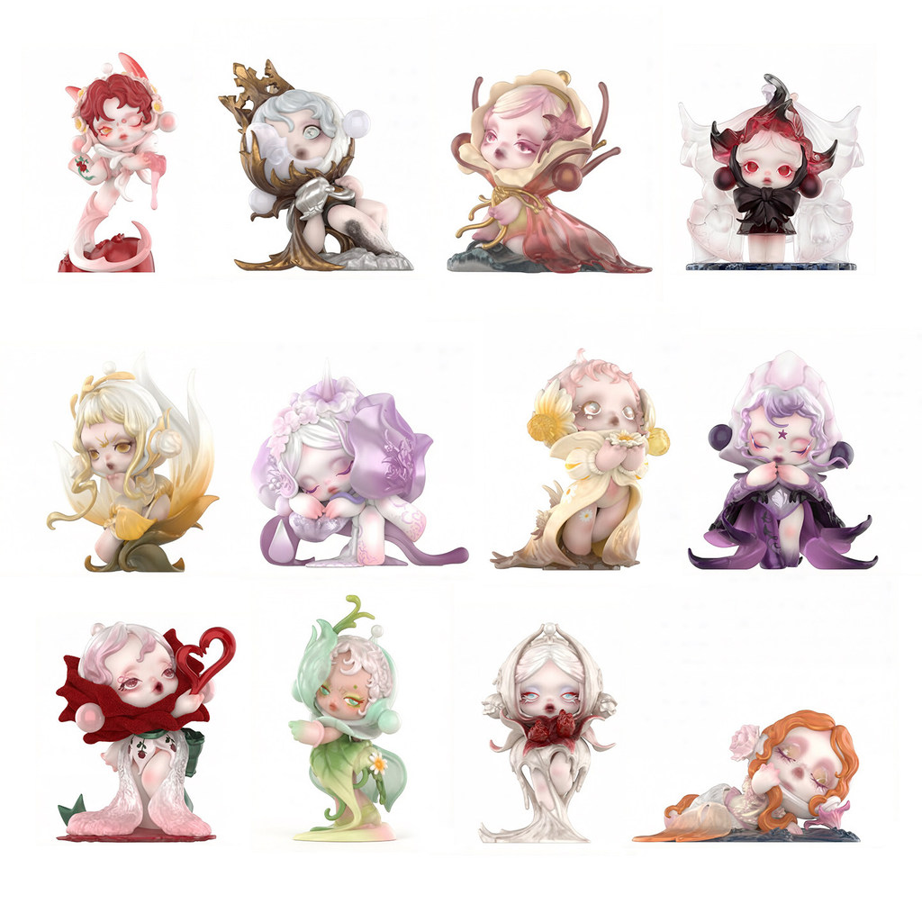 POPMART POPMART SKULLPANDA Flower Four Scene Series ฟิกเกอร์กล่องปริศนา