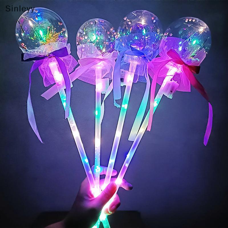 NLE 1PC เด็กที่มีสีสันเรืองแสง Stis กระพริบหัวใจ Star ผีเสื้อสาวเจ้าหญิง Fairy Wands บทบาทเล่นแสดงคอ