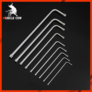 MUSCLE COW กุญแจหกเหลี่ยม 9 ชิ้น เหล็กเกรด CR-V แท้ 100% แข็งแรง ทนทาน มีให้เลือก หัวบอล ,หัวตรง ,หัวดาว(มีรู) ประแจแอล
