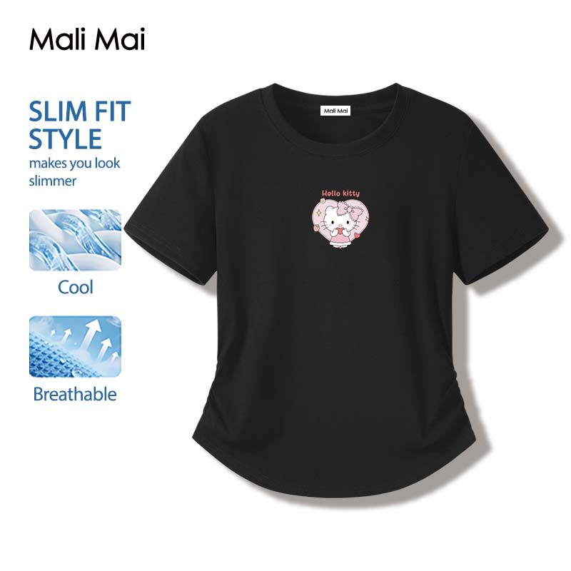เสื้อยืดเข้ารูป แขนสั้น เนื้อผ้านิ่ม อเนกประสงค์ Sanrio รูปที่ 3
