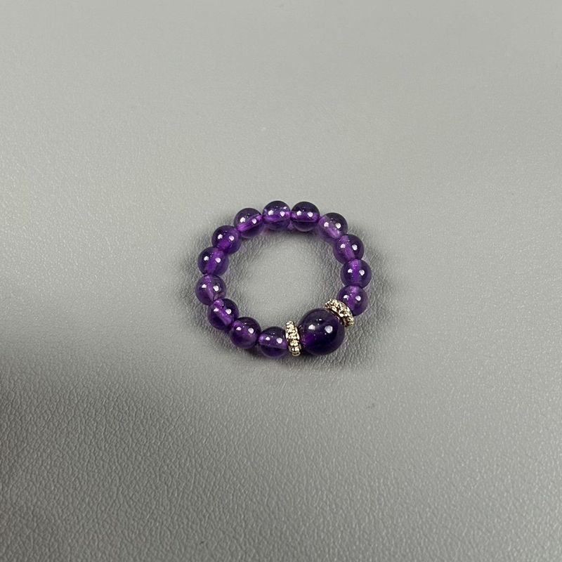 然巴西紫水晶+乌拉圭紫水晶戒指,紫气东来J021多样随机发4.27Natural Brazilian Amethyst + Uruguayan Amethyst R, Purple Energy fr