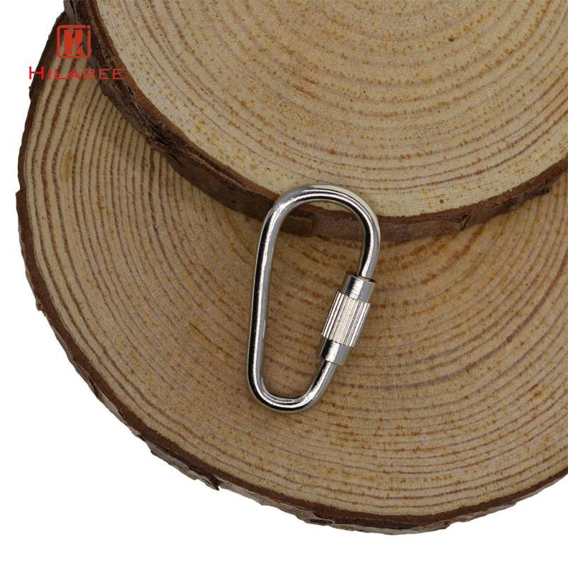 HILABEE 20 ชิ้น Mini Steel Carabiner Climbing Carabiner ตะขออลูมิเนียม Carabiner