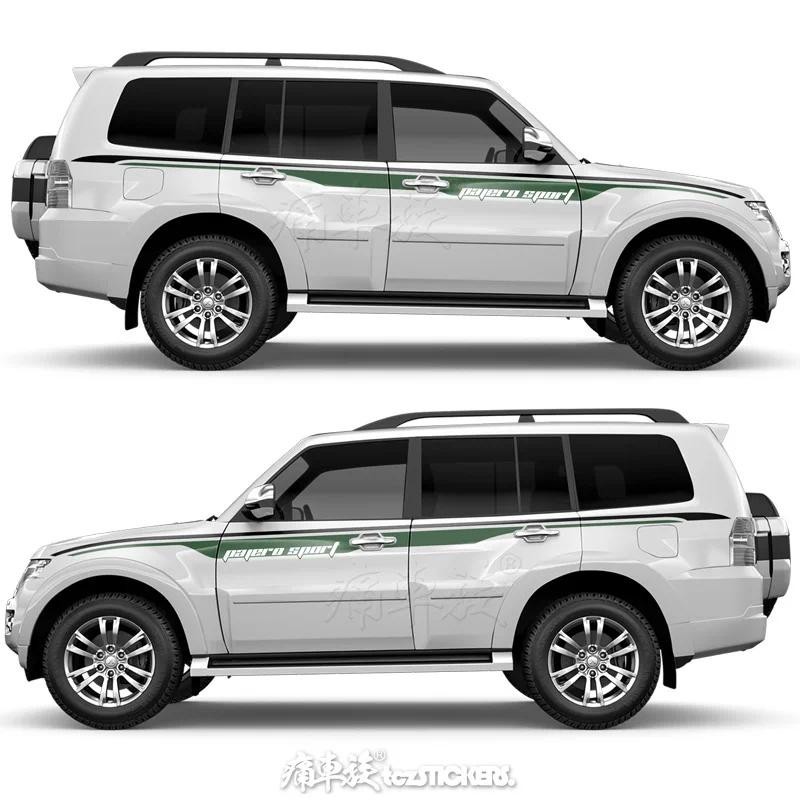 สติ๊กเกอร์ติดรถใหม่สําหรับ Mitsubishi pajero sport V97 V93 V73 ดัดแปลงอุปกรณ์ฟิล์มไวนิลกีฬาแบบกําหนด