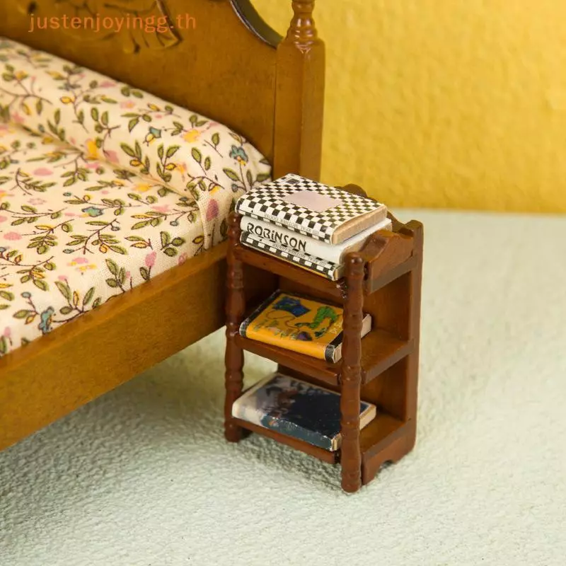 JJTH 1:12 Dollhouse Miniature Bedside Stand Nightstand