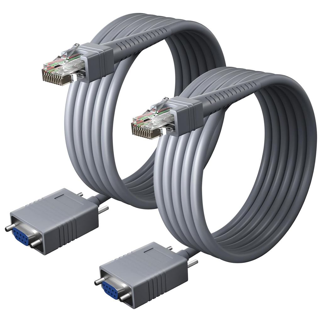 (2PCS) 9.84ft RJ45 ถึง RS232 Barcode Scanner สาย RJ45 สําหรับ Motorola/Symbol/Zebra DS9208 สาย LS220