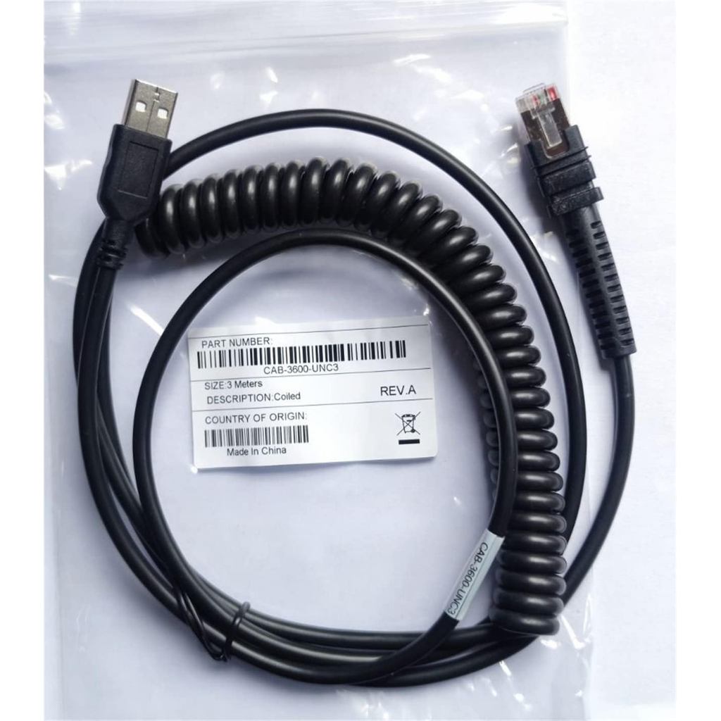 สาย USB 9FT สําหรับม้าลายสัญลักษณ์ DS3608 DS3678 LI3608 LI3678 เครื่องอ่านเครื่องสแกนบาร์โค้ด