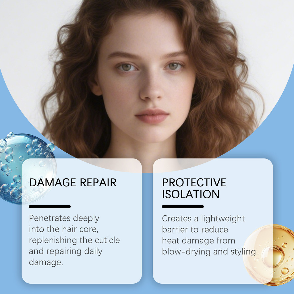 HOEGOA Copper Peptide Hair Care Essence Moisturizing Scalp Essence Soft Hair Care Hair Root Hair Car