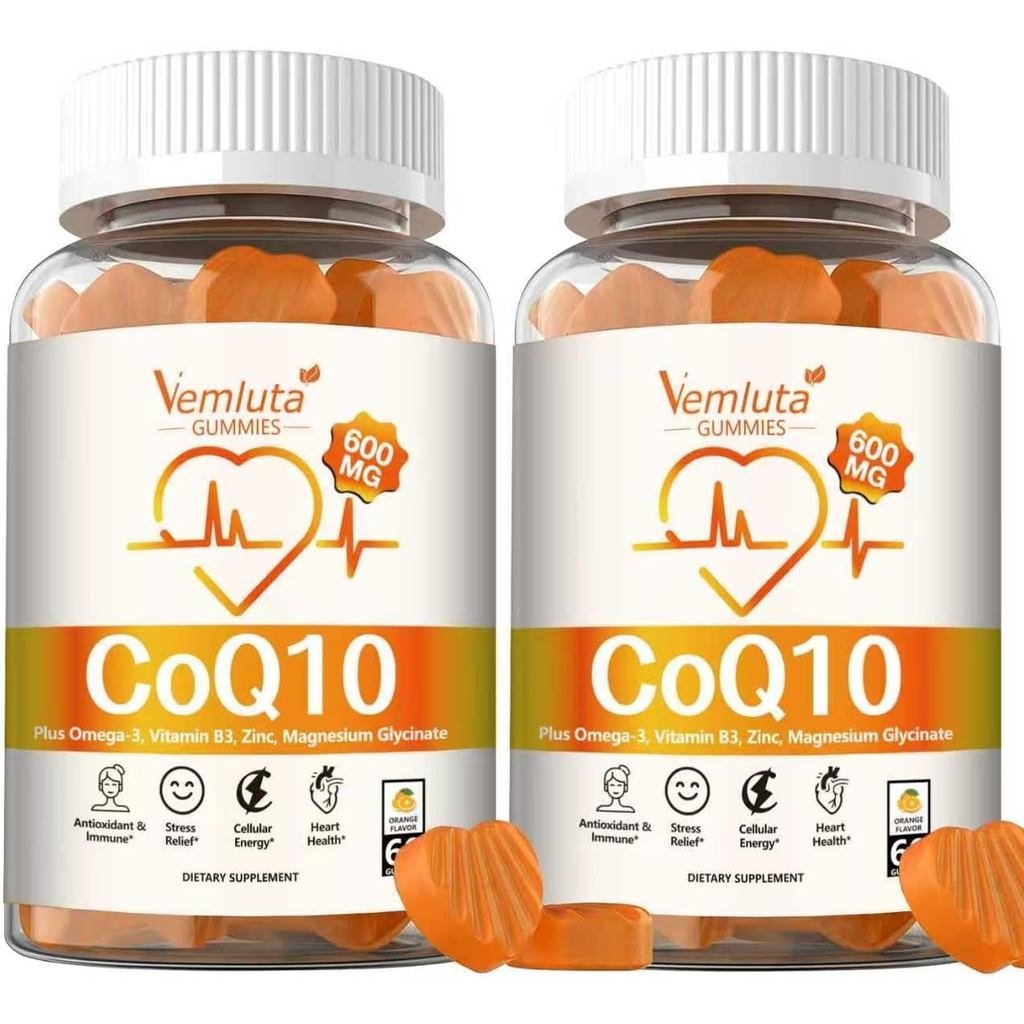 2 แพ็ค 600MG CoQ10 Gummies - 3X Better Absorption Coenzyme Q10 (Ubiquinone) Gummies สําหรับผู้ใหญ่ C