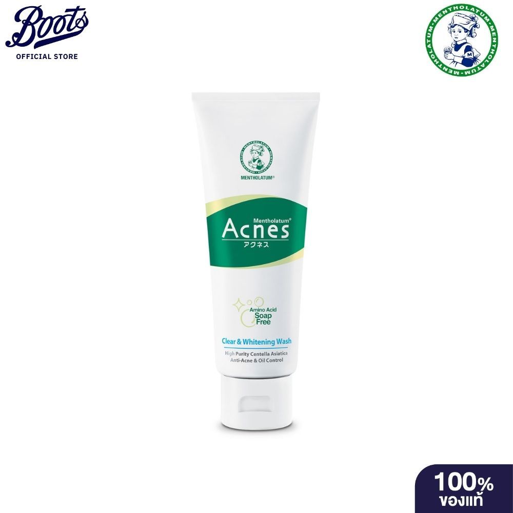 Mentholatum Acnes Amino Acid Soap Free Clear & Whitening Wash 100G