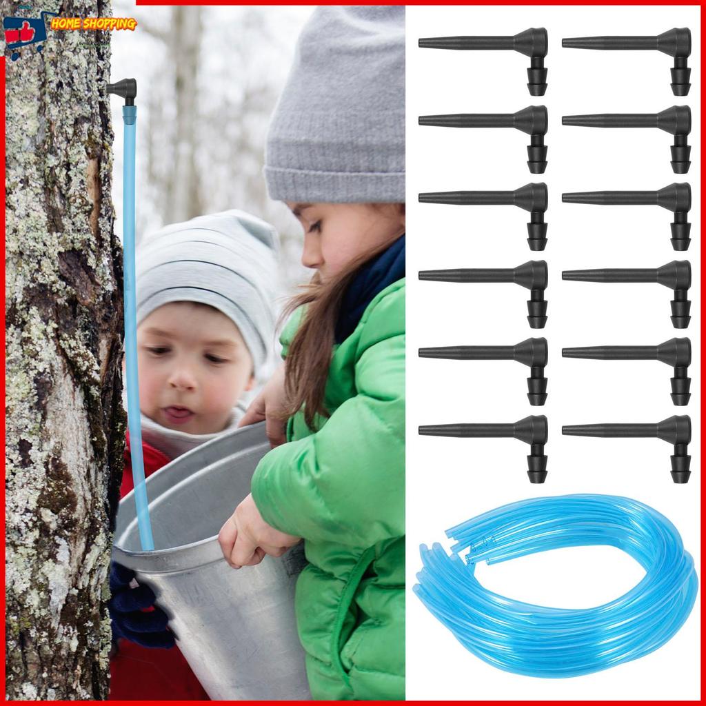 12 ชิ้น Maple Syrup Tree Extractor ชุดเครื่องมือพลาสติก Maple Syrup Tree Tapping Kit สําหรับคนรัก DI