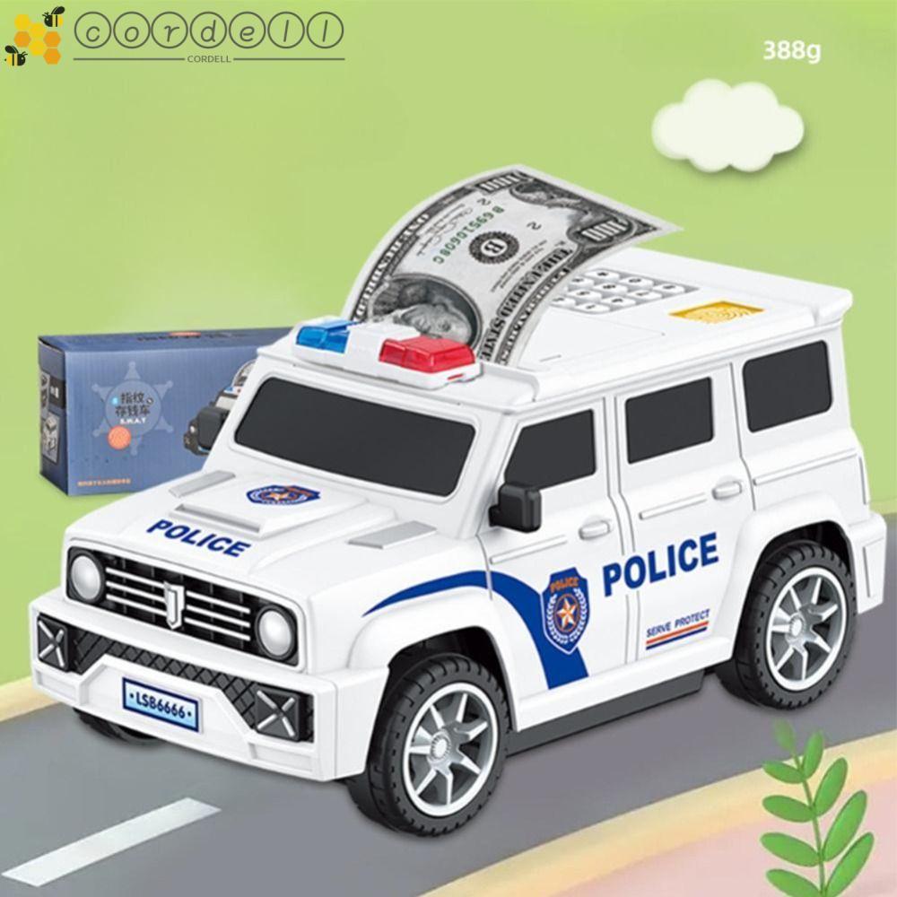 CORDELL รถรุ่น Piggy Bank Auto Scroll ประหยัดเงินลายนิ้วมือรหัสผ่านของเล่นสําหรับเด็กของเล่นเด็กรหัสผ่าน Atm กล่องเก็บเงิน