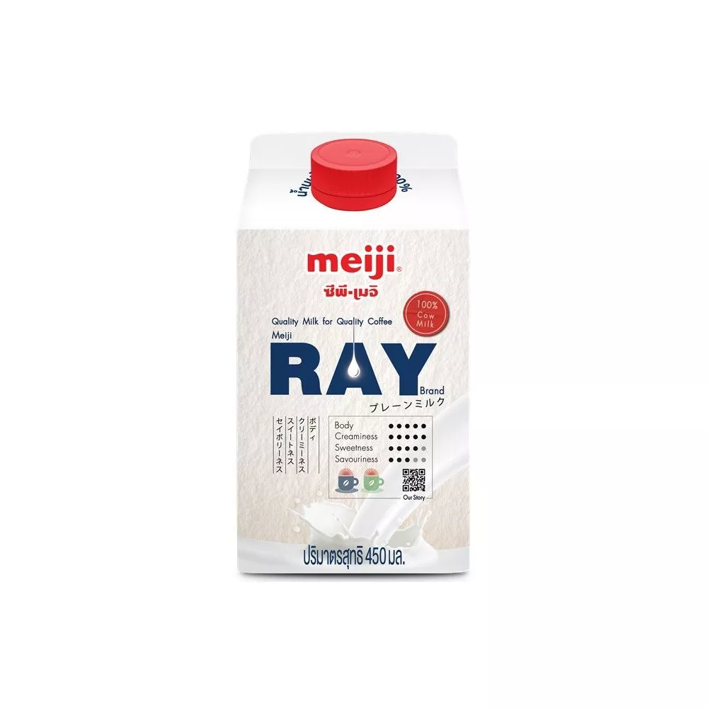 [สินค้าส่งด่วน] เมจิ เรย์ นมสด 450 มล. MEIJI RAY MILK 450 ML