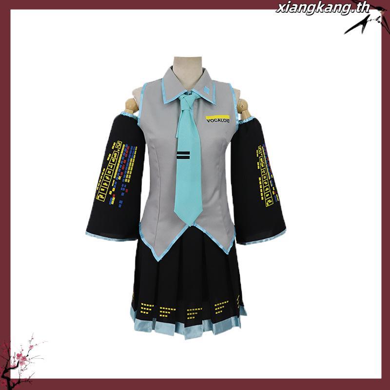 Vocaloid Miku Cosplay Wig Costume Japan Midi Dress Beginner Future Miku Cosplay Female Halloween Wom
