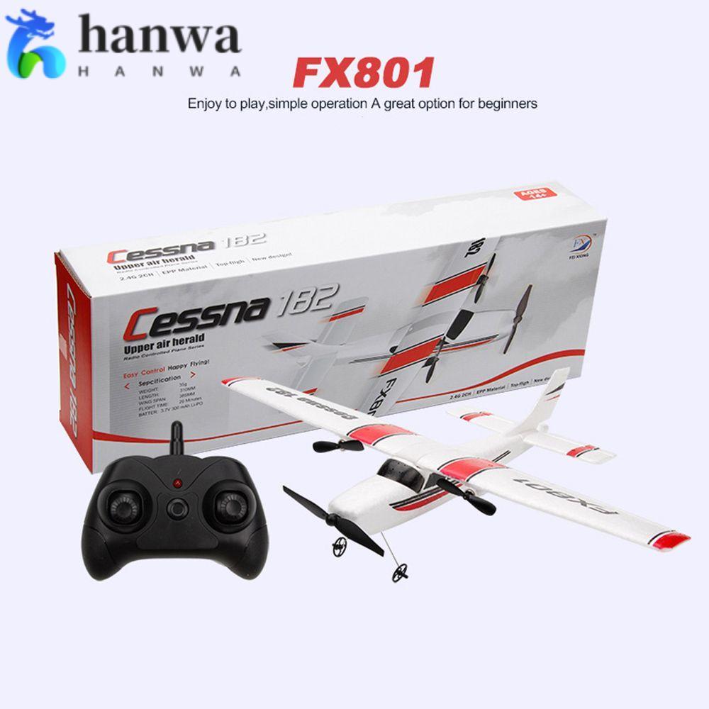 HANWA สําหรับ Cessna 182 FX801 รีโมทคอนโทรลเครื่องบิน FX801 2CH ปีกคงที่ EPP โฟมสําหรับ Cessna 182 ร