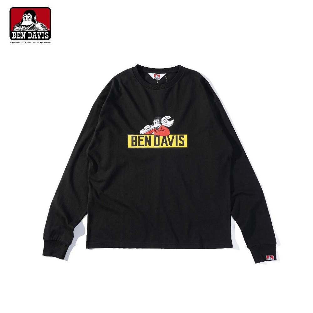 BEN DAVIS 16/-SST รอบคอแขนยาว Tee Gorilla ประแจออกแบบ 100% ผ้าฝ้าย Plus ขนาดผู้ชายผู้หญิง Streetwear
