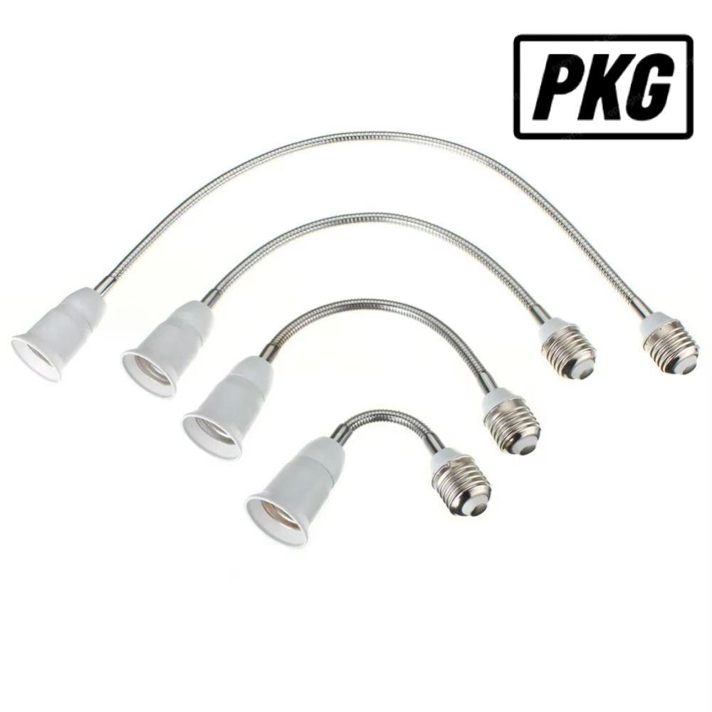 REPKG ผู้ถือโคมไฟ Converter, ยาว E27 ถึง E27 หลอดไฟ LED Extension Tube, คุณภาพสูงยืดหยุ่นเกลียว 20/30/40/60 ซม.หลอดไฟแปลงซ็อกเก็ต Home