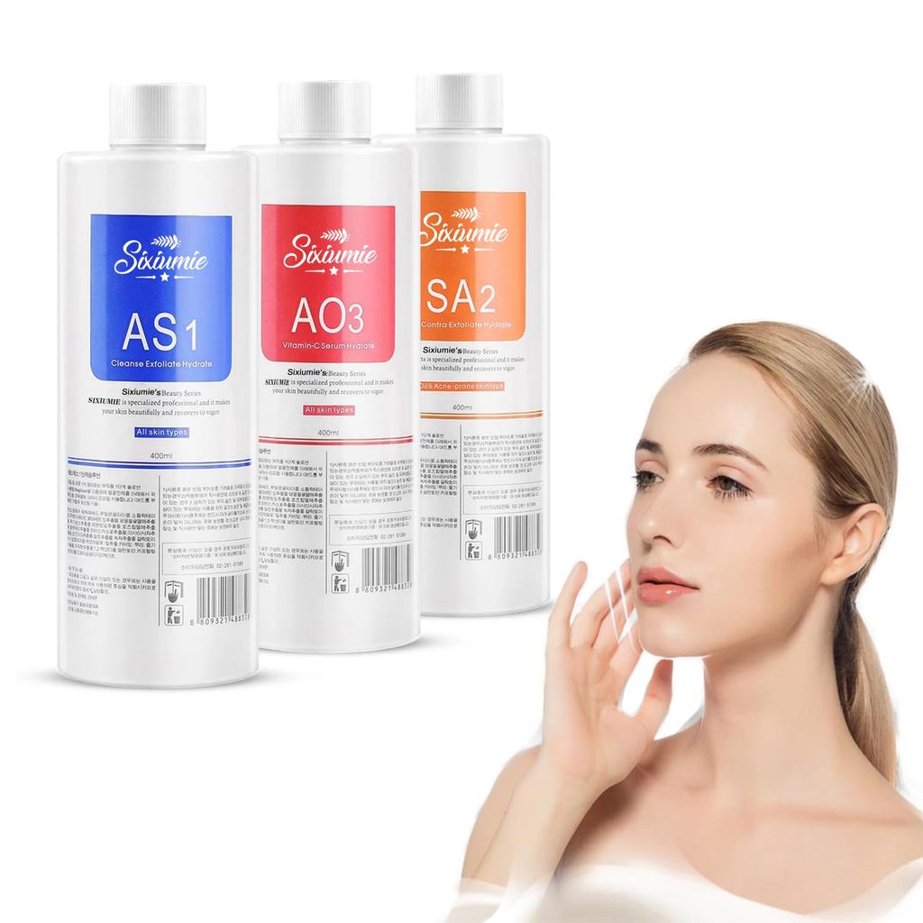 AS1 SA2 AO3 Aqua Peeling Solution ผสมผสานกับ Salon Special Solutions Skin Care Aqua Peeling Serum Ma