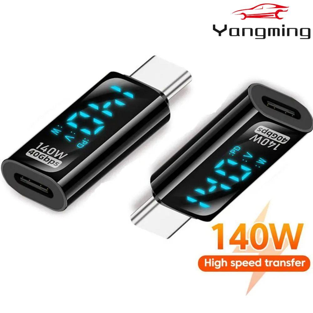 Yangming สําหรับ iOS Converter, PD 140W 40Gbps USB-C อะแดปเตอร์,คุณภาพสูงอลูมิเนียม 8K 60HZ สมาร์ทชิป Power Meter Tester โทรศัพท์มือถือ