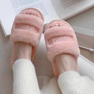รองเท้าใส่ในบ้านขนนุ่ม รองเท้าแตะขนนุ่ม รองเท้าผู้หญิง ใส่สบายเท้า กันลื่น ลายน่ารัก ไซส์ 36-41 พร้อมส่งจาก กทม