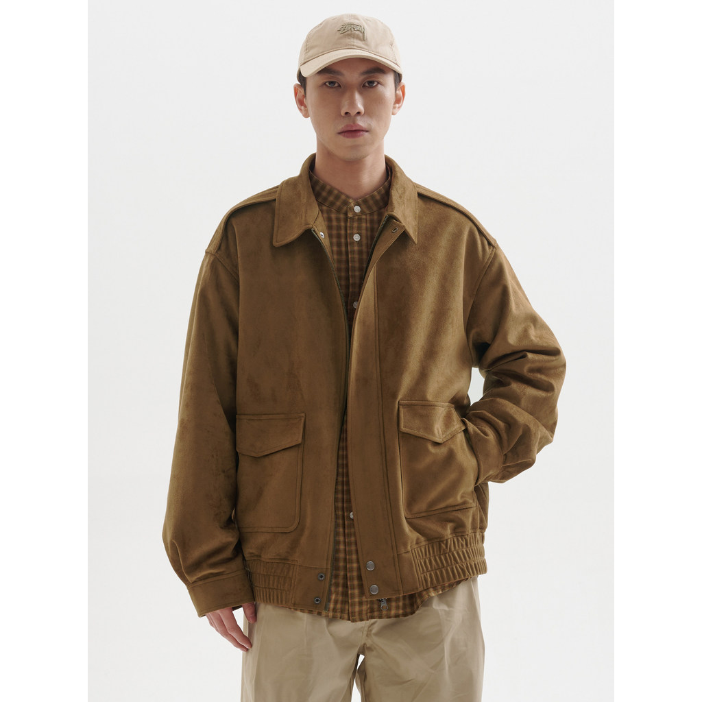 Crissrex Store BUTTBILL Japanese Retro Suede Cargo Outline A2 Flight Jacket Jacket Jacket