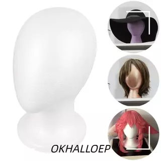 IOKHALLO หัวหุ่นโฟม, ขาตั้งโชว์วิกผมสีขาวที่มั่นคง, หัว Manikin น้ําหนักเบา