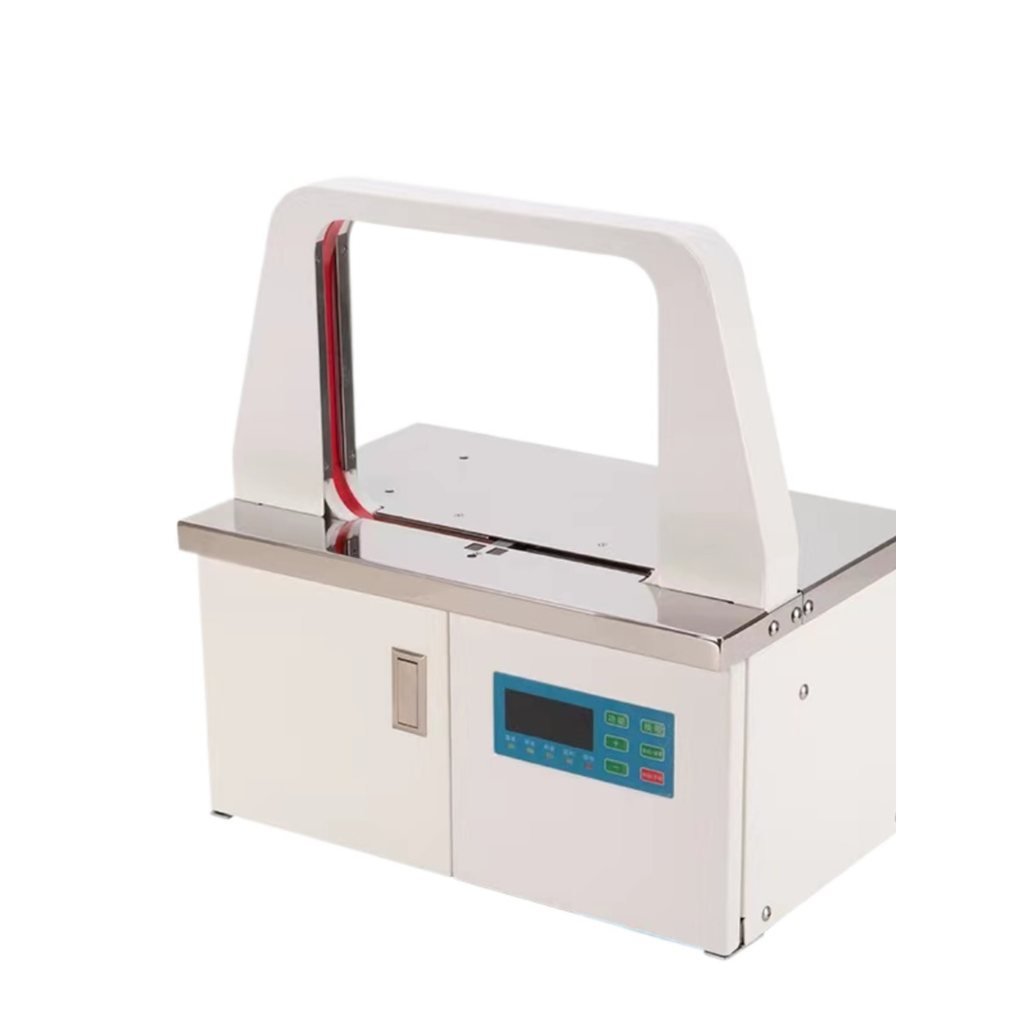 เข็มขัดผักเครื่องเข้าเล่ม Binding Packer เครื่องอัตโนมัติขนาดเล็ก Binding เครื่องเงิน opp Binding Bi